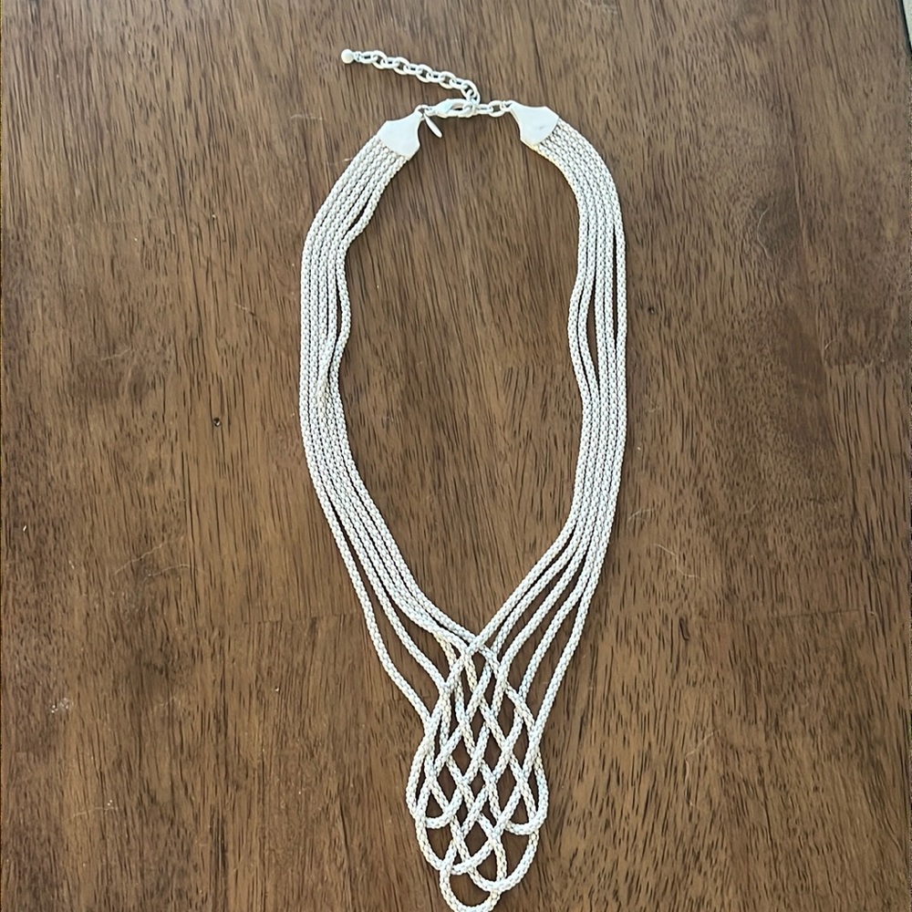 Cream and gold necklace